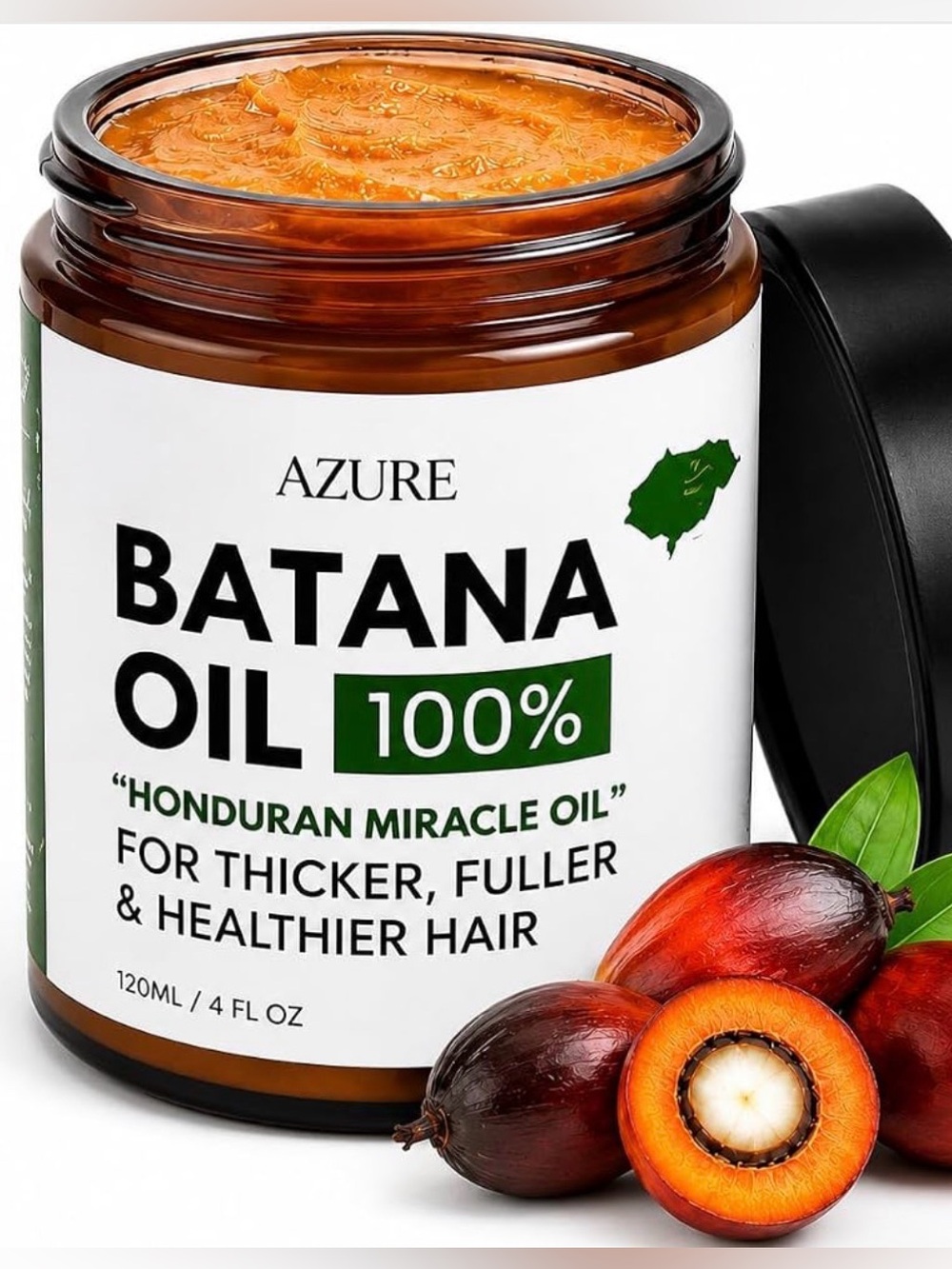 Azure Batana Oil Hair Oil w/ Vitamin E Growth & Repair Nourish 4 fl oz
